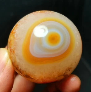 TOP 116G Natur Poliert Gibi Augen Achat Gebändert Achat Kristallkugel Heilung R112 - Bild 1 von 14