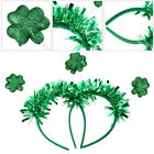 St. Patricks Day Headband - Glitter Shamrock Boppers (2pcs)
