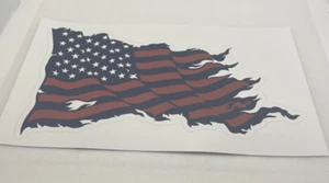 8.5" X 5.3" American Flag USA Decal Sticker Truck Car Window - Picture 1 of 3