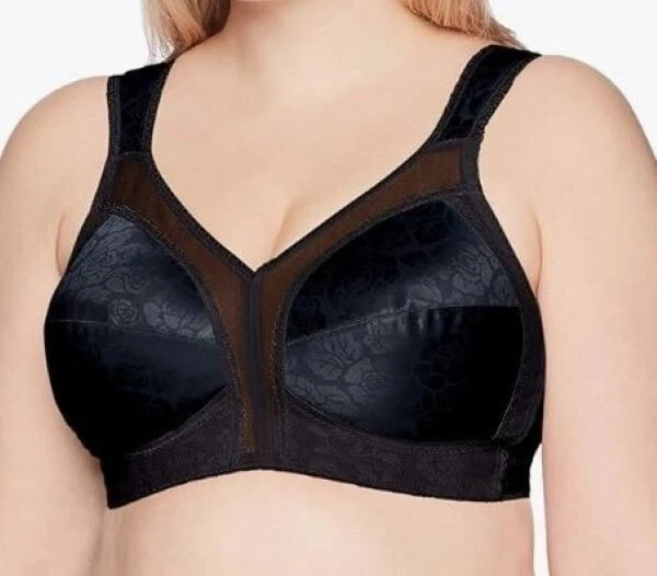 Playtex 4693 18 Hour Original Comfort Strap Full Coverage Bra black Size 54dd - Image 1 of 1