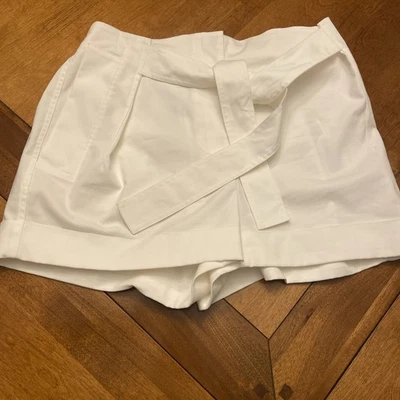 3.1 Phillip Lim женщин галстук ремень Chambray высоты Wasited шорты белый размер 4 - Изображение 1 из 4