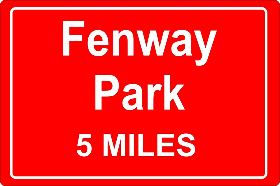 PERSONALIZED Fenway PArk Stadium Tin Sign ADD Your Milage Baseball art Foto 1 de 1