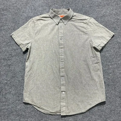 Camisa polo Five Four New Republic para hombre con botones talla L gris manga corta Foto 1 de 4