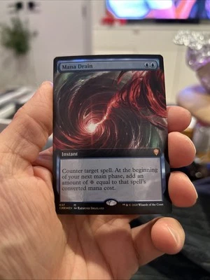 MTG Magic The Gathering Commander Legends NM Extended Art Foil Mana Drain - Image 1 of 2