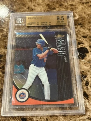 JOSE REYES 2001 Topps Finest #134 Mets Rookie BGS 9.5 - Image 1 of 2