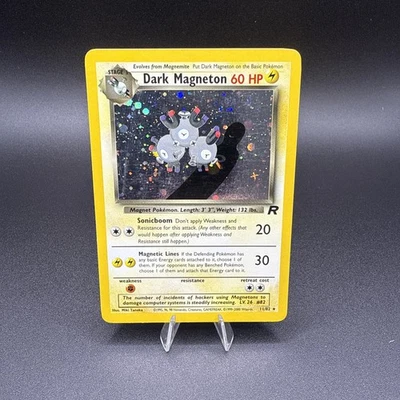 Dark Magneton 11/82 Pokemon TCG Base Set Team Rocket Holo LP/NM Vintage Card - Image 1 of 2