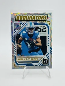 2025 Panini Donruss Amon Ra St Brown Dominators #DOM-ASN Detroit Lions - Picture 1 of 2