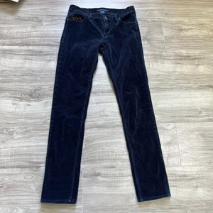Vintage Ralph Lauren Corduroy 650 Thompson Straight Fit Rugby Blue Pants Size 6 - Picture 1 of 14