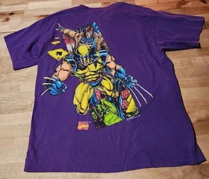 1993 Marvel X-Men Wolverine, Gambit Vintage T-Shirt Single Stitch Small - Bild 1 von 5