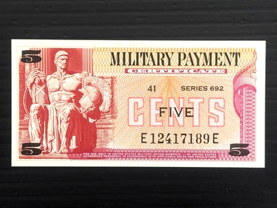 Series 692 Military Payment Certificate Note 5 Cents New Uncirculated - Image 1 of 2