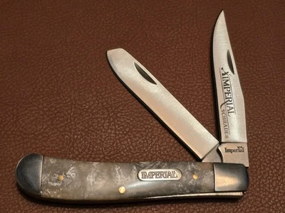 Navaja de Bolsillo Plegable Schrade Imperial Grande Trapper Manijas de Perla de Imitación 13L Foto 1 de 2