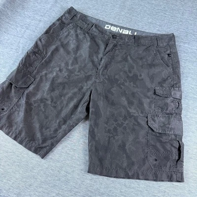 Pantalones Cortos de Carga Denali Para Hombres Elastizados Gris Glitch Camuflados Informales Ropa de Calle Informal Foto 1 de 4