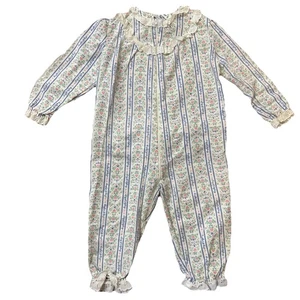 De Colección Lanz of Salzburg Niña Floral Mameluco Pijama Campesino Cottagecore Volantes Butt - Imagen 1 de 7