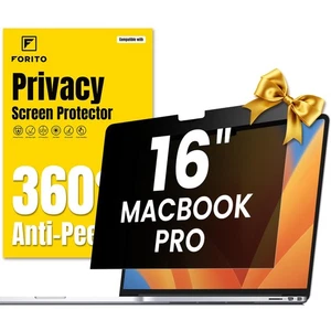 F FORITO 360° Privacy Screen Protector Compatible with MacBook Pro 16 inch 20... - Picture 1 of 7