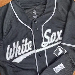 Maglia Chicago White Sox Uomo MEDIA Nera Collezione Cooperstown Dynasty Nuova senza etichette - Foto 1 di 6