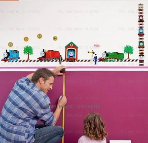 THOMAS THE TANK ENGINE KIDS WALL STICKERS LARGE BABY NURSERY DECOR ART DECAL - Picture 1 of 5