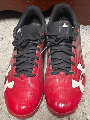 Botines de béisbol Under Armour para hombre rojo/negro talla 8 modelo # 4200126753 Foto 1 de 4