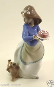 Genuine Nao by Lladro "Puppy's Birthday" #1045 Porcelain Figurine 7.5" Height - Picture 1 of 7