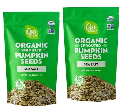 2 packs Go Raw Sprouted Organic Pumpkin Seeds With Sea Salt 22oz, Non GMO - Image 1 of 4