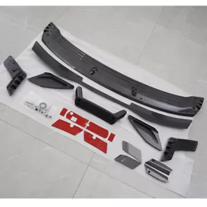 For 2024 2025 Ford Mustang Carbon Black Rear Spoiler Lip W/ Smoke Gurney Flap US - Bild 1 von 15
