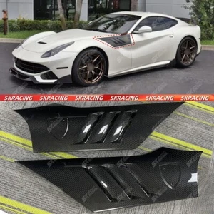 For Ferrari F12 Berlinetta Carbon Fiber Side Fenders Air Intake Vents Body Kits - Picture 1 of 32