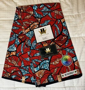 Ankara/Kitenge Fabric from Tanzania, 6 Yards of African Wax Print, 100% cotton - Picture 1 of 2