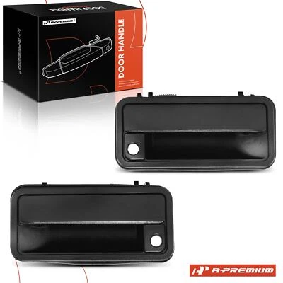 A-Premium 2x Black Exterior Door Handle Front for GMC C/K1500 2500 1988-00 Yukon - Image 1 of 4