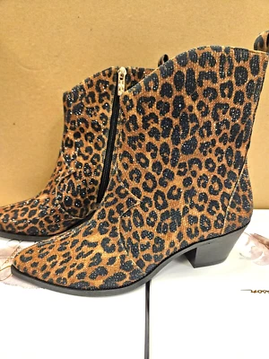 Botas Western Jessica Simpson Ostelle Leopardo Safari Estrás 11W NUEVAS Foto 1 de 3