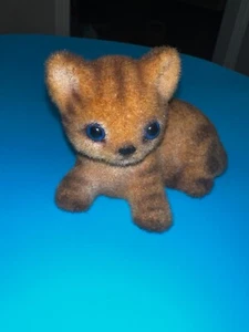 Collectible RARE Vintage Flocked Kitten Cat by Josef Originals Made in Japan - Picture 1 of 9