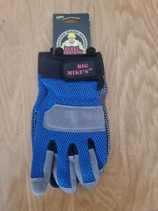 Big Mikes Super Grip Glove Construction Builders Work Gloves Safety Size Large