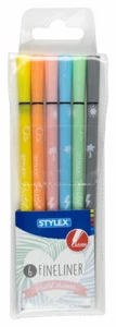 6 Fineliner PASTELL 0,4 mm Filzstift Set Tintenschreiber für Schule Fasermaler - Bild 1 von 2