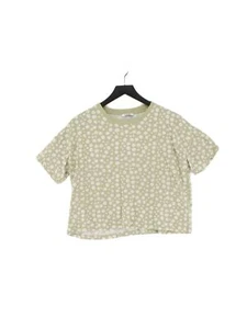 Monki Women's Top L White Cotton with Elastane Basic - Picture 1 of 5