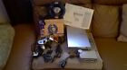 PLAYSTATION 2 (SILVER)WITH CONTROLLER,PRO RACER HANDHELD STEERING WHEEL & REMOTE