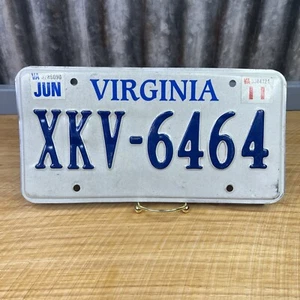 Virginia State License Plate Tag Man Cave Decoration Craft Expired 6/11 XKV 6464 - Picture 1 of 4