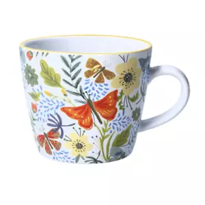 Butterfly Mug, Pretty Floral Meadow Flower Gisela Graham Cup Housewarming Gift - Picture 1 of 1
