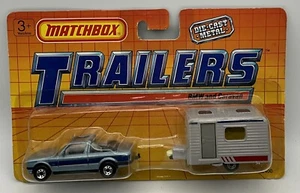 1990 Matchbox Trailers/Two Packs BMW Cabriolet & Caravan TP-123 - Picture 1 of 6