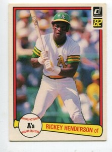 1982 Donruss #113 Rickey Henderson Oakland A's