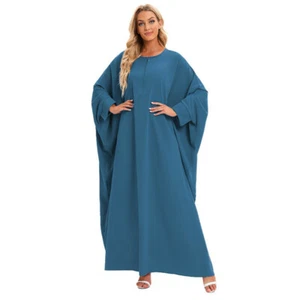 Dubai Women Muslim Maxi Dress Turkey Islamic Long Robes Vintage Kaftan Prayer - Picture 1 of 237