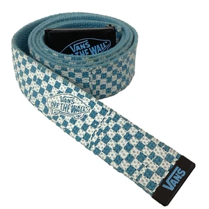 Vans Checkered Belt - Powder Blue & White - Genuine - Adjustable to 48" - Picture 1 of 11