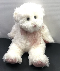 TY Classic Sugarcane Bear 2004 / 14" Pink Ribbon Plush Toy - Picture 1 of 8