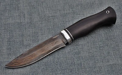 Nazarov Knives Russland Mosaik Damast Stahl OutdoorJagd Messer  Handarbeit HRC62 - Bild 1 von 4