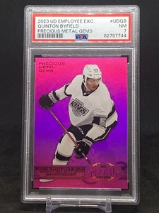 2023 Upper Deck Employee Exclusive Quinton Byfield Precious Metal Gems PSA 7 NM - Picture 1 of 2