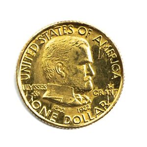 1922 Grant with **STAR** ONE Dollar Gold $1 High Grade BU DETAILS