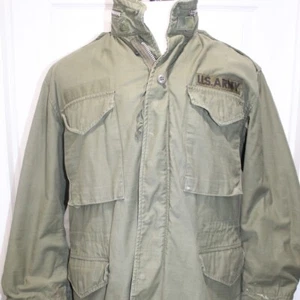 Vintage Vietnam Era 1968 US Army M-65 Field Jacket OG-107 Sateen Size M Short - Bild 1 von 9