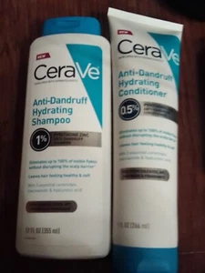 2 PACK CeraVe Hydrating Conditioner + Anti Dandruff Hydrating Shampoo Set Duo 🔥 - Picture 1 of 7