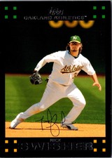 2007 Topps Nick Swisher #2 Oakland Athletics Baseball Card