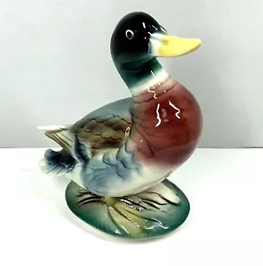 Anthony D. Priolo MALLARD DUCK, statuina Drake ceramica porcellana. 9" - Foto 1 di 11