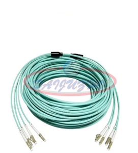 LC-LC MM 4 Strand Armored 10G OM3 40m Fiber Cable Fiber Optic Jumper Patch Cord - Picture 1 of 8