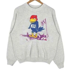 Kansas University KU Jayhawks Retro Unisex Reprint Sweatshirt AN40124 - Picture 1 of 2
