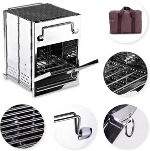 Portable Camping Cooking BBQ Grill Stove Picnic Backpacking Outdoor Equipment - Picture 1 of 16
